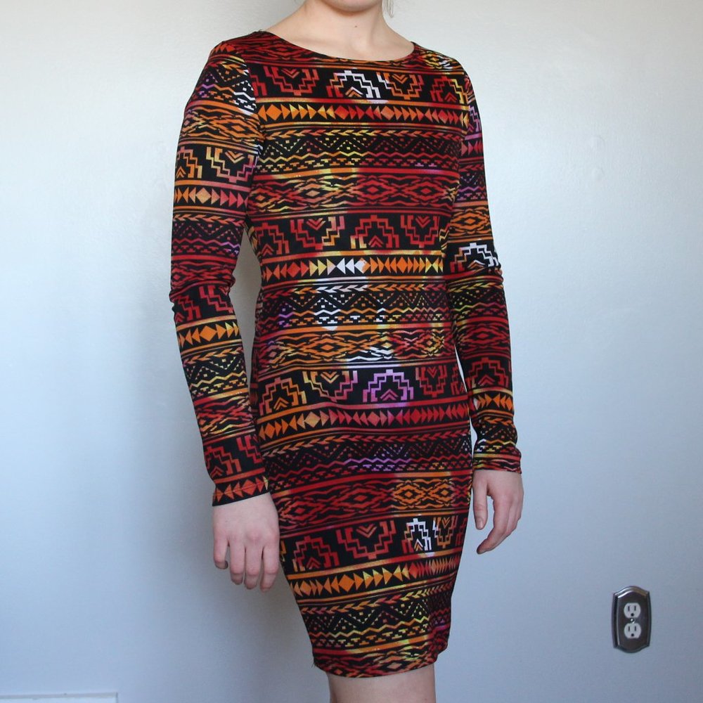 Ripe Patterned Bandage Dress